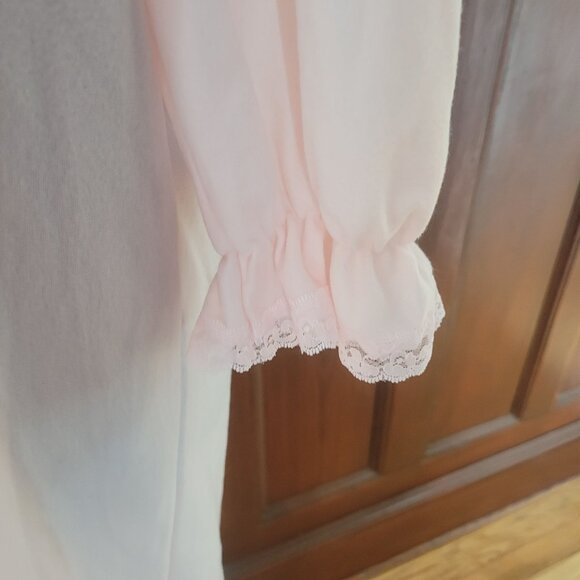 Vintage Stardust Pink Embroidered Nightgown Womens Medium - Picture 5 of 5